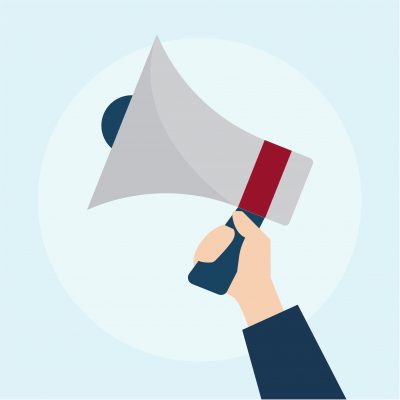 V211-social media Illustration of loudspeaker