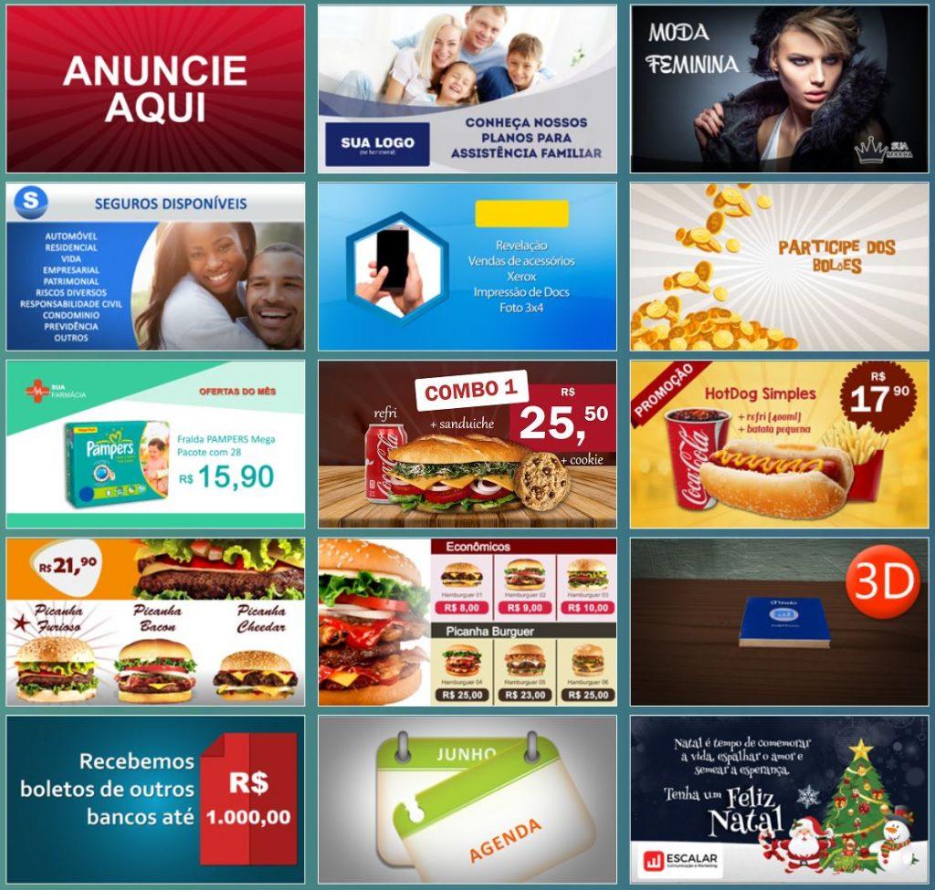 construtor de video - templates